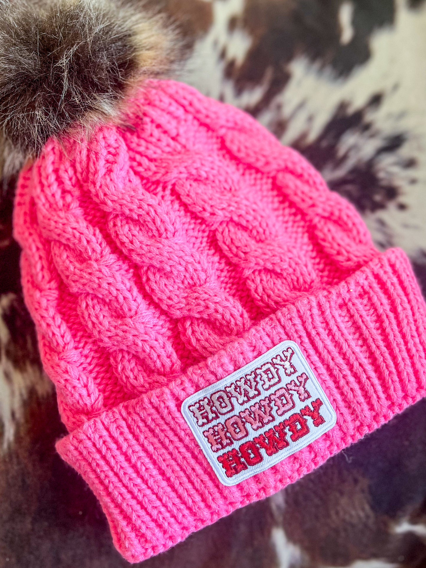 No Fleece Pom Beanie