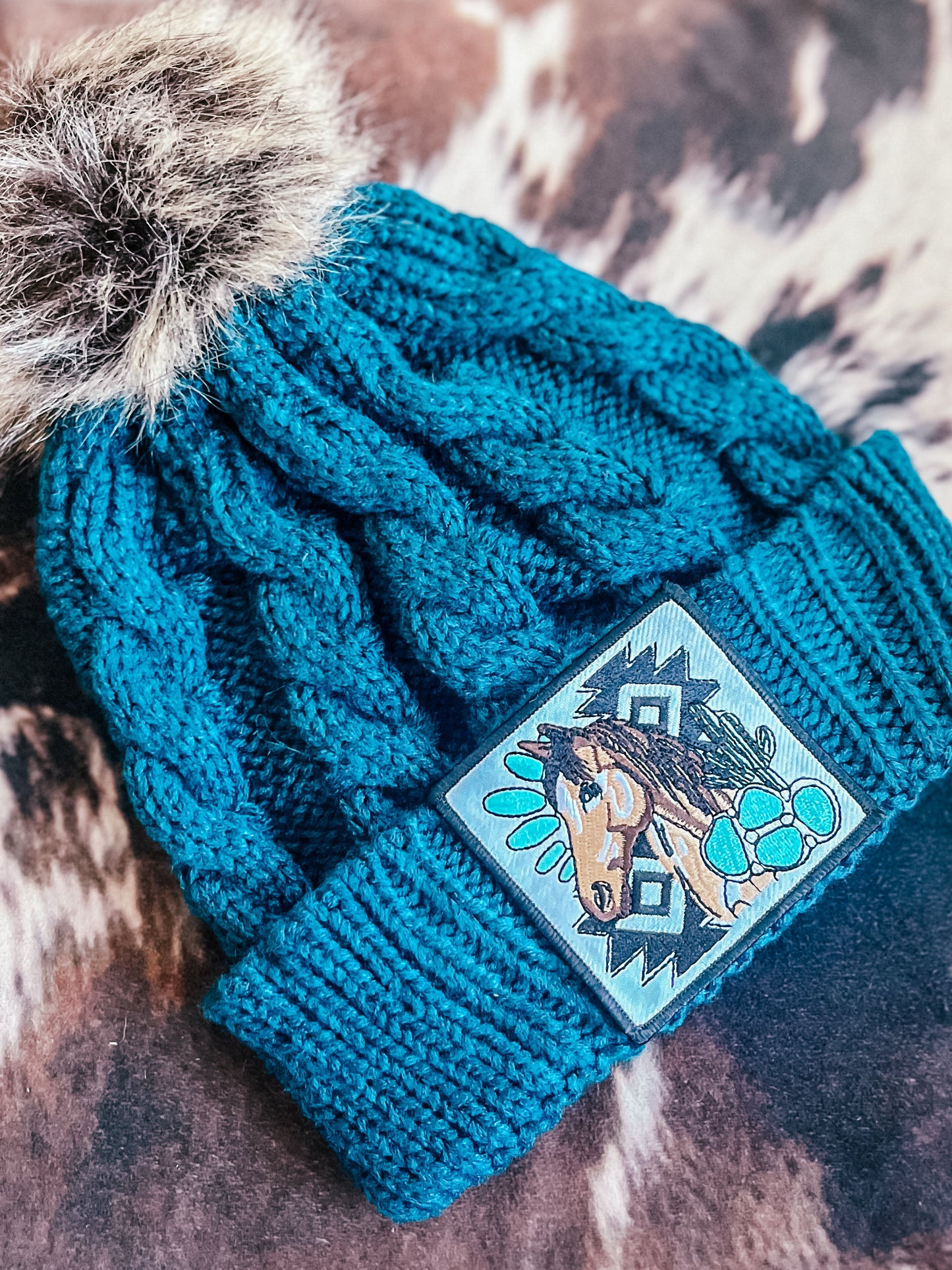 No Fleece Pom Beanie