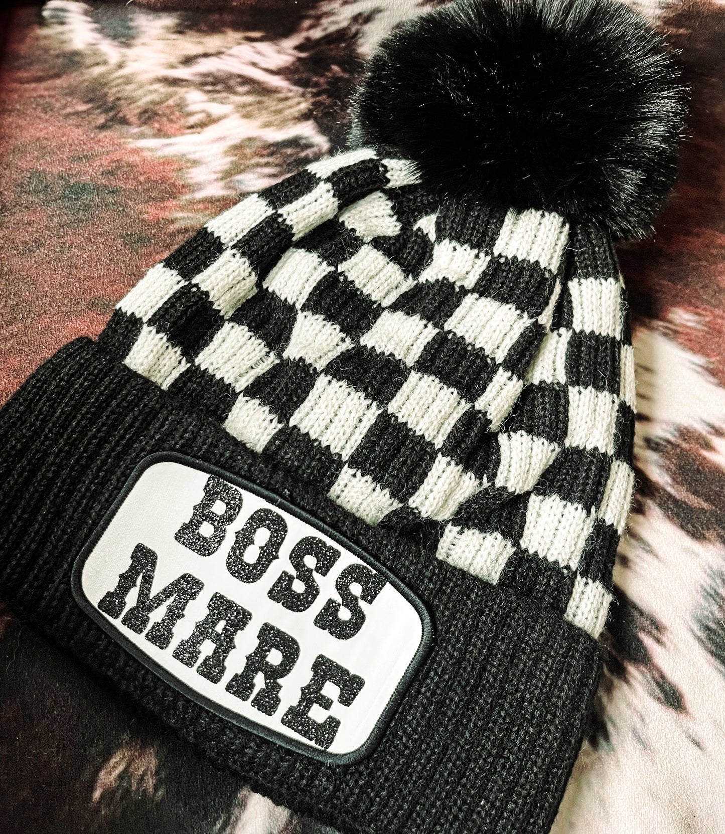 Boss Mare Checkered Beanie